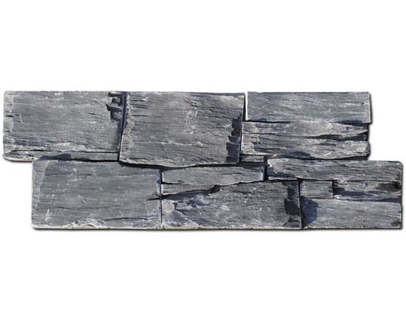 China Charcoal Slate Z Stone Cladding Carbon Black Slate Stone Veneer Natural Wall Panel Ledgestone wholesale