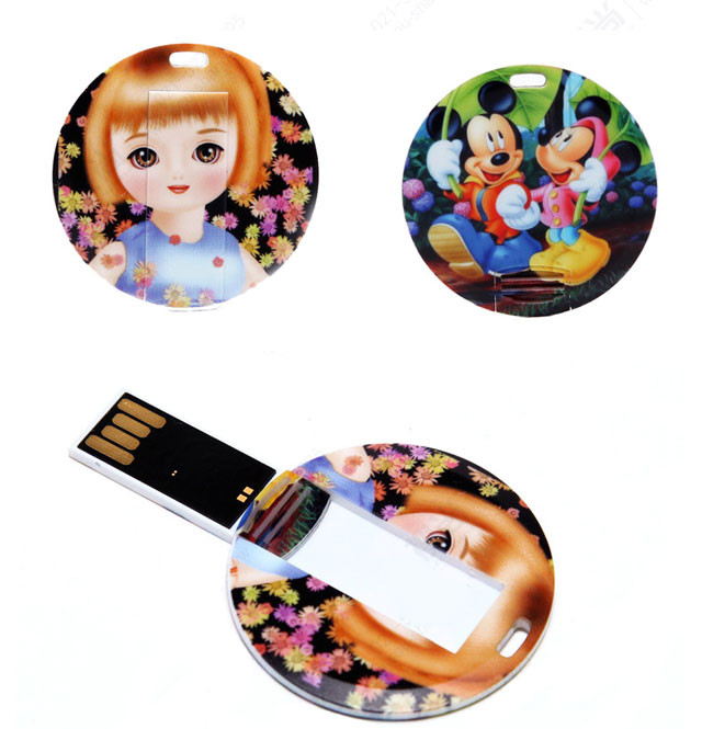 China Round Shape Mini USB Business Card Memory Stick 4GB 8GB wholesale