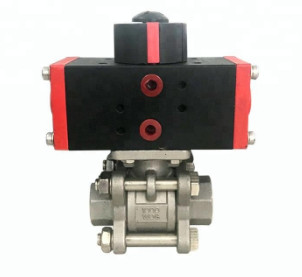 China DN15 Stainless Steel 304 Pneumatic Actuator 3pc Ball Valve AT32.40 small actuator wholesale