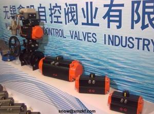 China wuxi xinming (XM) rack and pinion pneumatic rotary actuator control ball valves butterfly valves wholesale