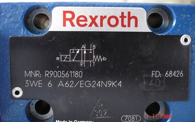 China Rexroth 3WE 6 A6X/EG24N9K4  MNR:R900561180 Directional spool valves, direct operated, with solenoid actuation wholesale