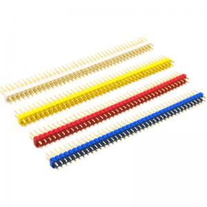 China Colourful 2x40P 40Pin 2.54mm 0.1" Straight Double Row Male Pin Header Strips wholesale