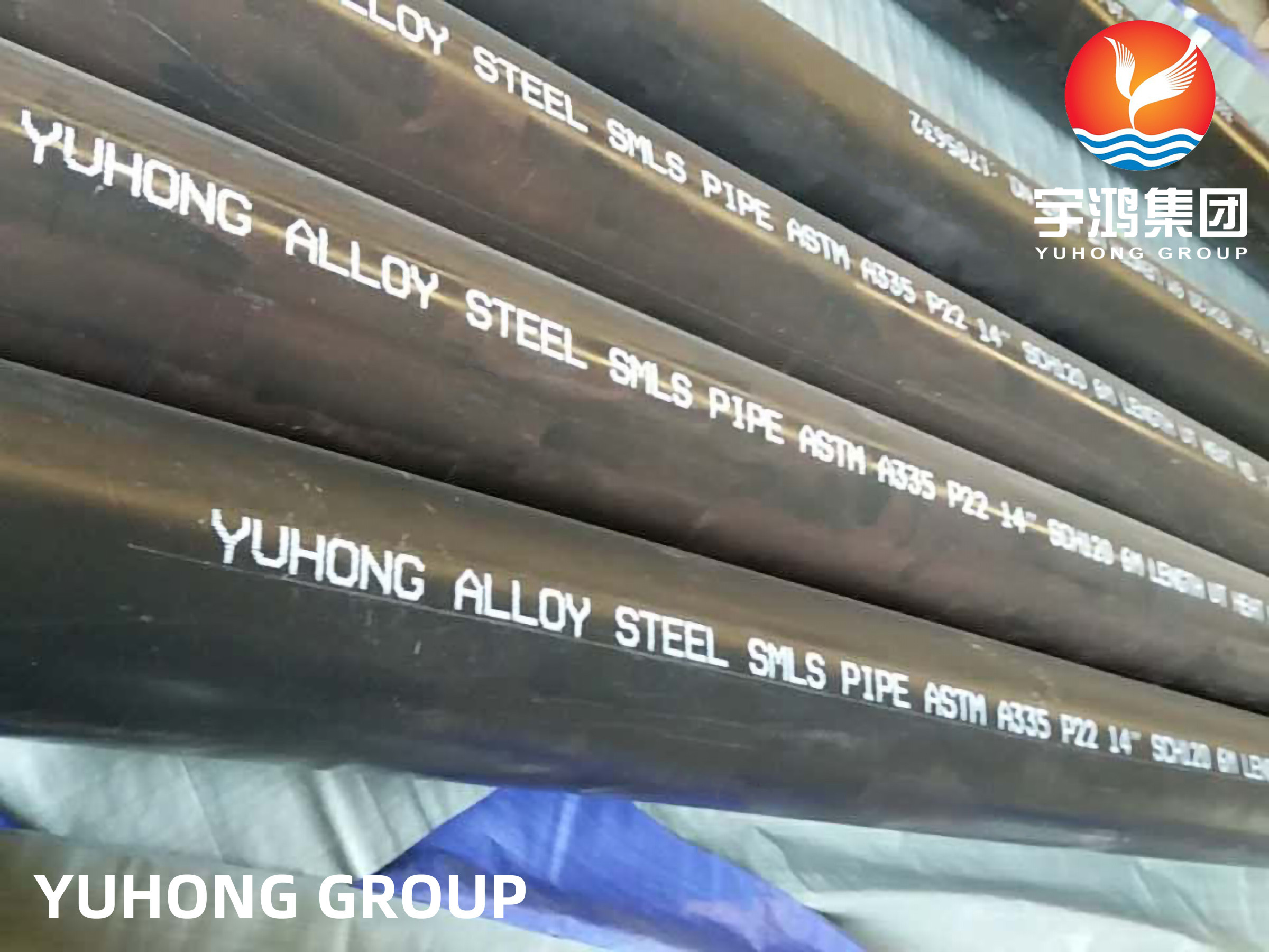 China ASTM A335/ASME SA335 P22 Beveled Seamless Boiler Tubes Carbon Steel Pipe wholesale