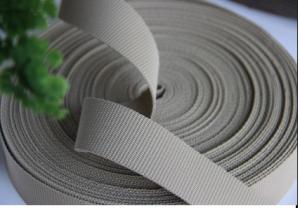 China Safe Gray Color Flat Braded Fabric Webbing Olefin Material Durable wholesale