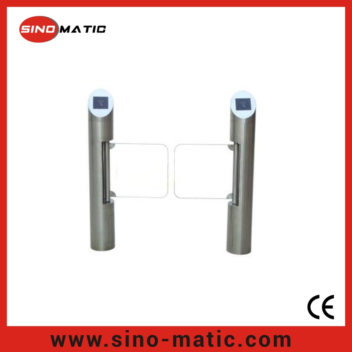 China Automatic access control system stainless steel P-type swing barrier wholesale