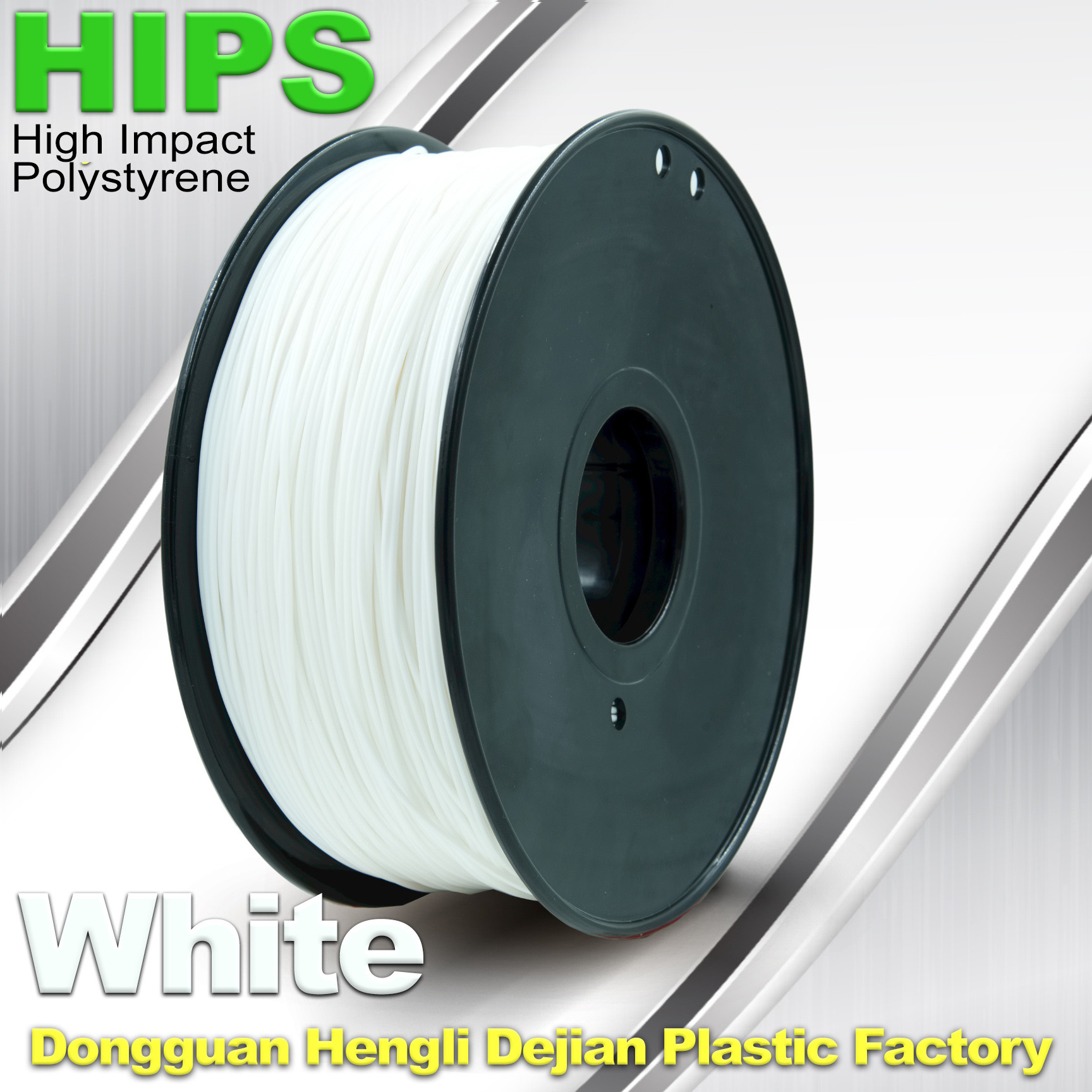 Custom White HIPS 3D Printer Filament 1.75mm / 3mm , Reusable 3D Printing