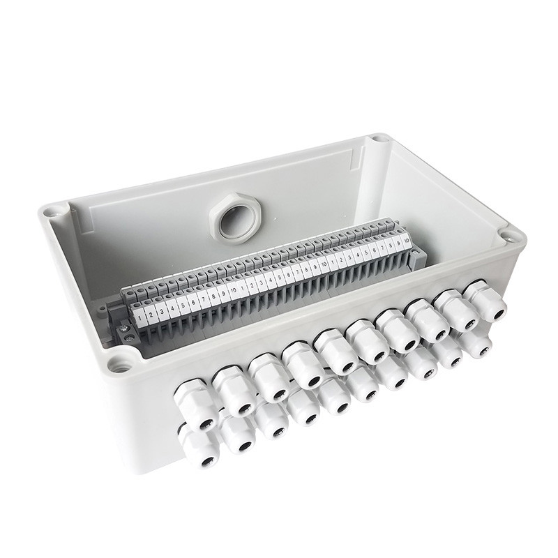 China Electrical Enclosure Project Case Junction Box 250*150*200mm UK2.5B Terminal Blocks Kit 1 in 20 out wholesale