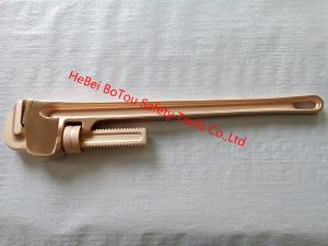China Non Sparking Tools Pipe Wrench By Copper Beryllium 36 FM TUV GS Certificates on sale