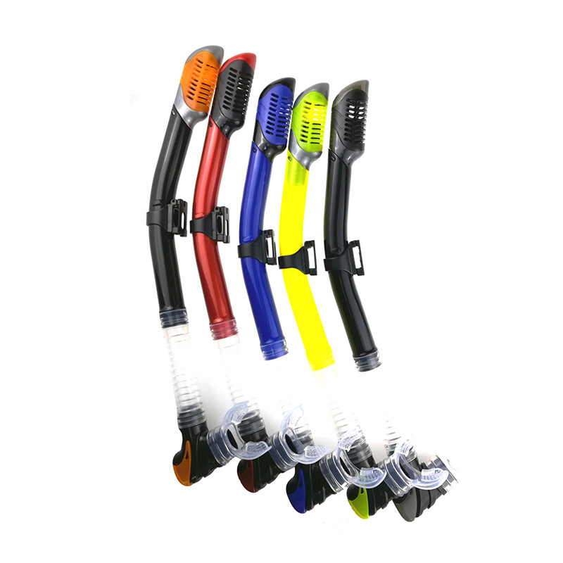 China Pool Open Water Lap Dry Top Snorkel Tube For Swimming Training Diving Snorkeling wholesale