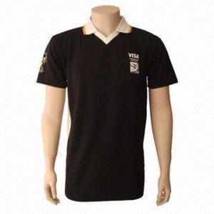 China Promotional Men's Polo Shirt, Customized Logos and Small Quantity Orders are Welcome  wholesale