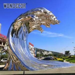 China WONDERS Casting Stainless Steel Sculpture Metal Wave Sculpture 250cm wholesale