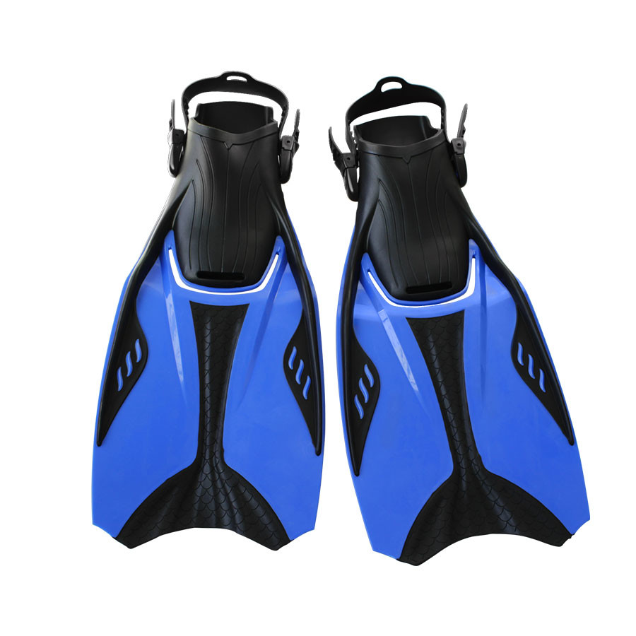 China Open Heel Spring Strap Long Scuba Diving Fins TPR PP Adjustable Swim Flippers Snorkel Fin wholesale