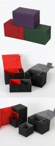 China Shockproof Deck Card Box Divider PU Leather Deck Case Medium Size wholesale