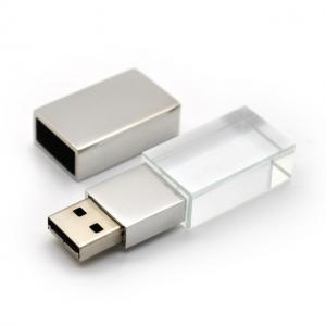 China Inside Engraving Logo Crystal USB Stick Wholesale, Acrylic USB Flash Drive with Light wholesale