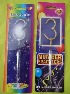 China Number gold party sparkler wholesale