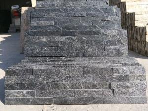China Black Quartzite Culture Stone,Split Face Stone Veneer,Quartzite Stone Cladding,Natural Stakced Stone wholesale