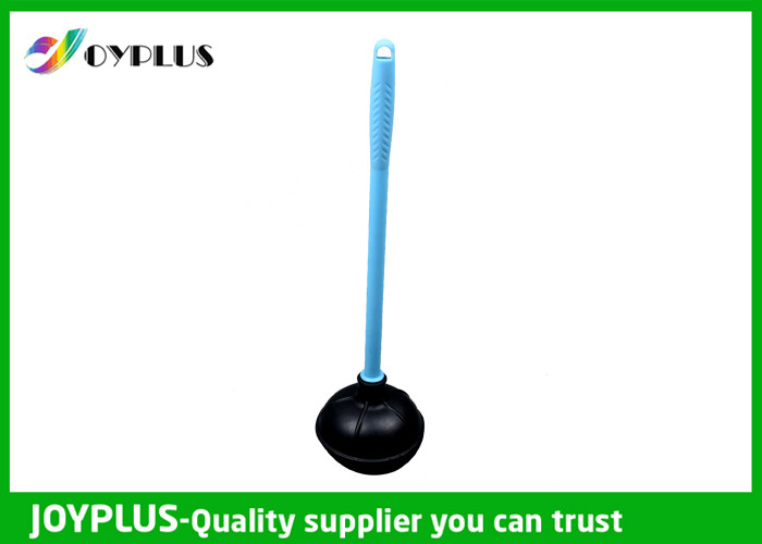 China Durable Bathroom Cleaning Accessories Black Toilet Plunger With Plastic Handle wholesale