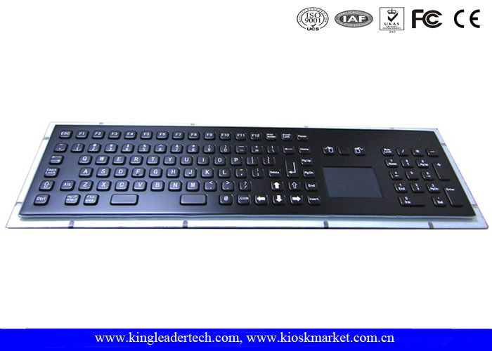 China IP65 Rated Black Metal Keyboard With Touch Pad,Function Keys And Number Keypad wholesale