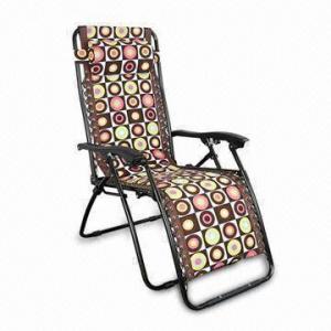 China Folding Chair Bed, Made of Distressed Coating and Beautiful Textilene Fabric wholesale