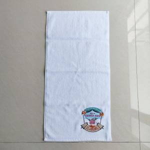 China 100% Cotton Custom White Gym Sports Fitness Towel with Embroidery Logo wholesale