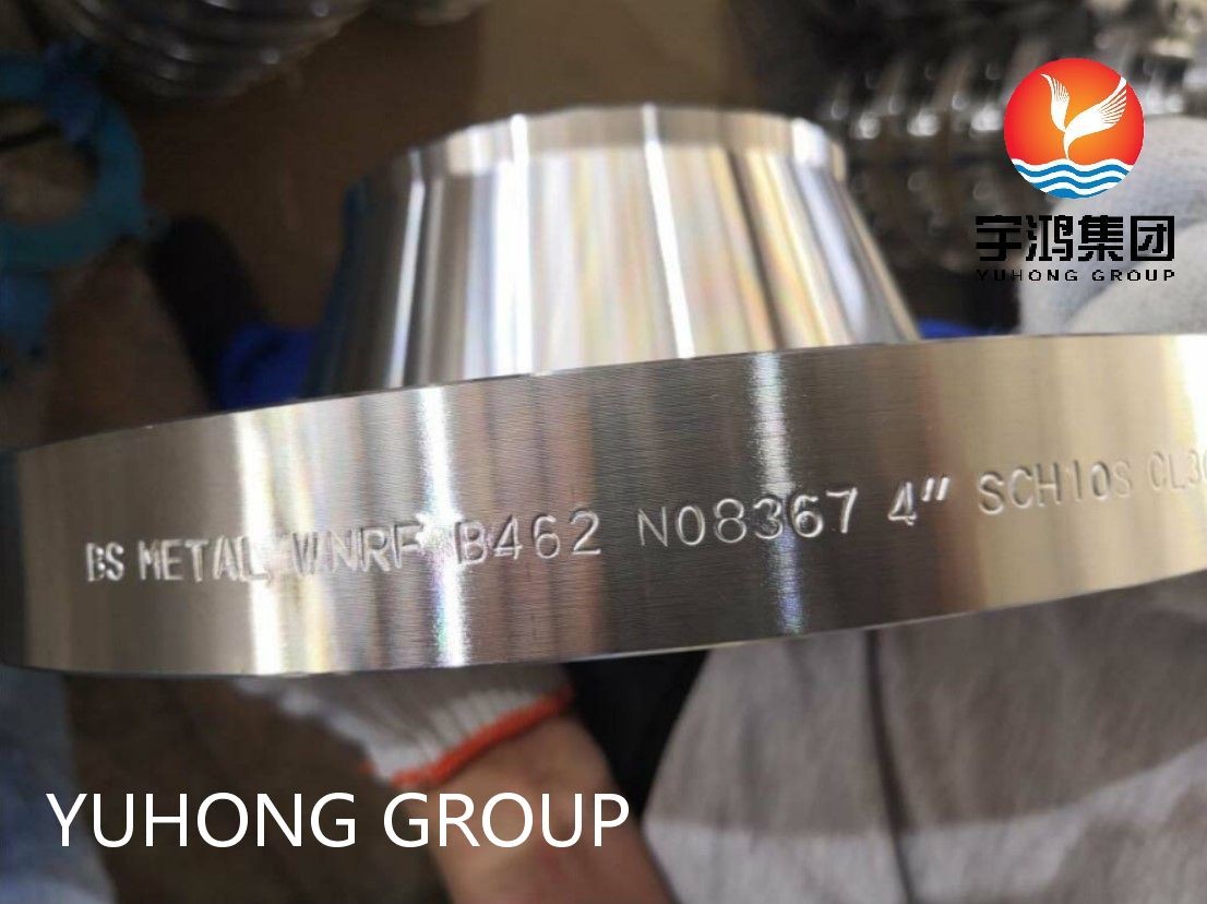 China Supper Austenitic Stainless Steel Flange ASTM B462 N08367 Welding Neck Forged Steel Rasied Face Flanges wholesale