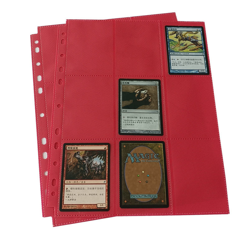 China Red TCG 18 Trading Card Pocket Pages Cpp Side Loading For Sotrage ISO wholesale