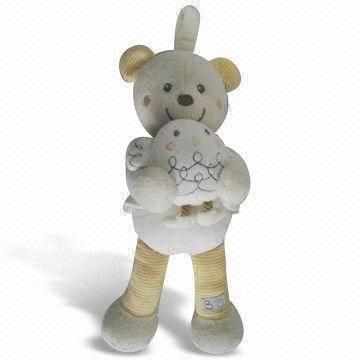 Plush Pet Toy, Bear Shape, Made of Cotton Ve