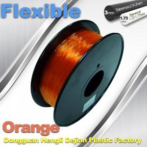 China Orange 3.0mm / 1.75mm Rubber  Flexible 1.0KG / Rolls 3D Printer Filament wholesale