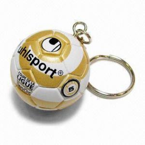 China Fancy Miniature Football Keychain/Mini Soccer Ball Keyring, Available for Logo Printing wholesale