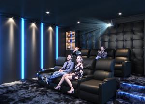 China Movie Reclining Sofa Chairs For Home Cinema System With Amplifier / 3D Projector wholesale