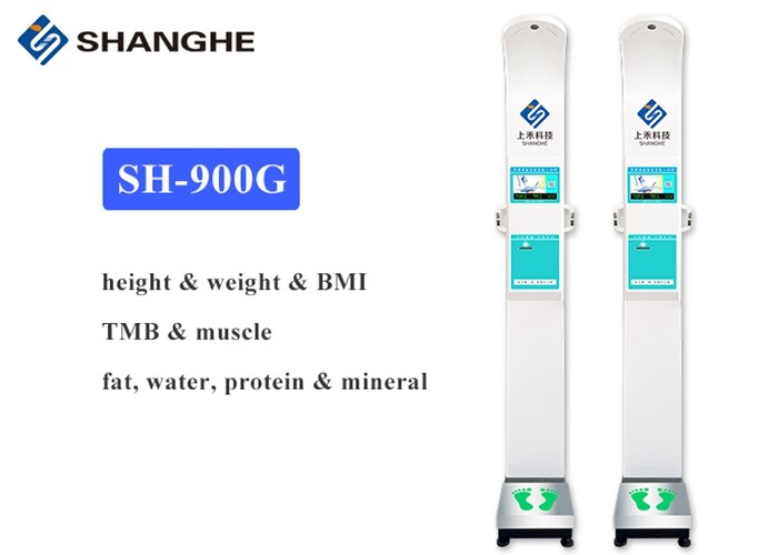 China Lcd Screen 10.1" Ultrasonic Adult child height weight scale Fat Measurement wholesale