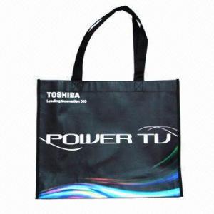 China Promotional Laminated PP Nonwoven/Woven Shopping Bag with Glossy or Matte Lamination  wholesale
