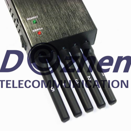 China 5 Powerful Antenna Mobile Phone Signal Jammer , All Frequency 3g 4g Signal Jammer wholesale