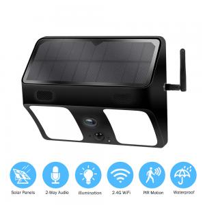 China Outdoor Wireless IP Camera 1080P WiFi Wide-Angle Solar Battery Wall Light Ip66 Waterproof Surveillance Camera For Garden wholesale