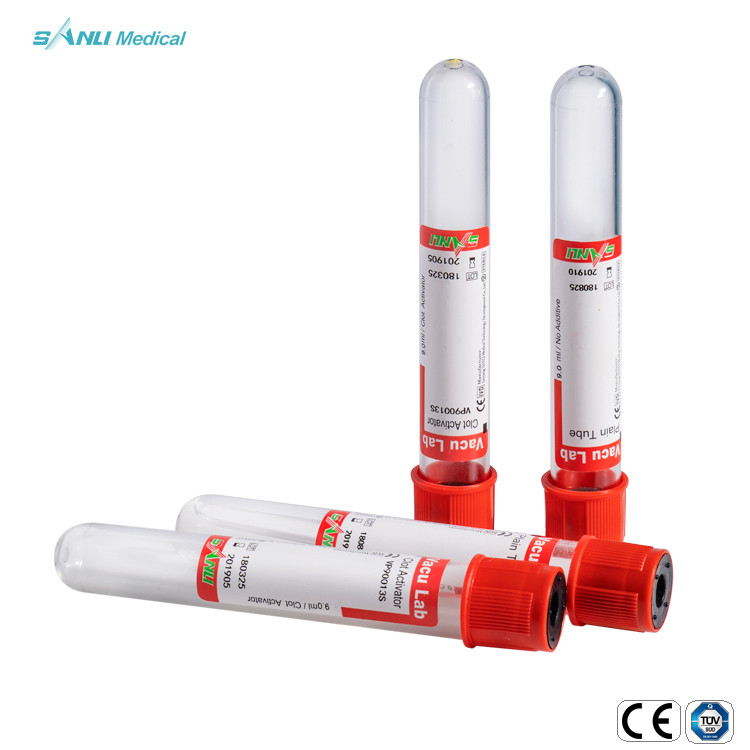 China Blood Collection Coagulant Tube Clot Activator Tube Red Disposable Medical Blood wholesale