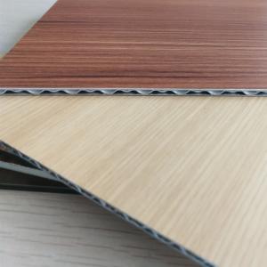 China Wood Grain Aluminum Core Panel Light Weight Fireproof Length 2400mm Customzied wholesale