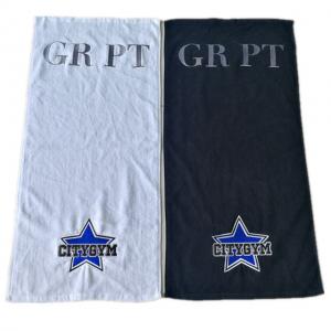 China Wholesale 100% cotton face towel black and white custom hand towels with embroidery logo wholesale