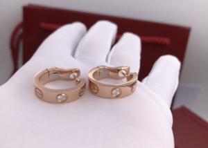 China Beautiful Luxurious B8022900 18K Gold Diamond Earrings Rose Gold wholesale