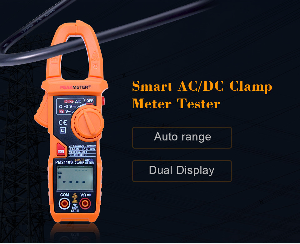 China Portable Auto Range Digital Multimeter Smart AC / DC Clamp Meter With NCV Detection wholesale