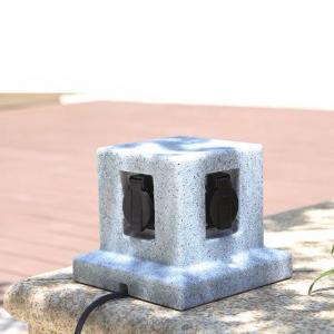 China Outdoor Garden In-ground Lawn Electrical Power Sockets Outlet Imitation Marble Polyethylene Plastic wholesale