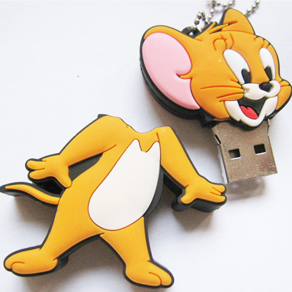China Film Characters Cartoon USB Flash Drives, Tom and Jerry Soft PVC USB Memory Stick wholesale