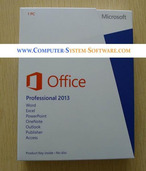 e, Office Professional 2013 Product Key Card 