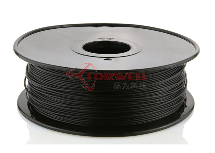 China Black 1.75MM PLA Filament 185 Degrees , 3D Printer Materials wholesale