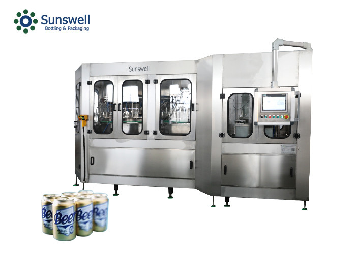 China 1000ml Aluminum Beer Canning Line Sanitary Design Can Filling Sealing Machine wholesale