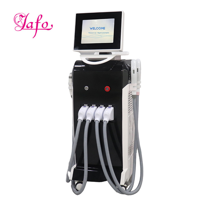 China LAFO 4 In 1 OPT + IPL+ Rf+ Nd YAG Permanent hair removal laser Tattoo Removal Skin Rejuvenation beauty machine 4 handles wholesale