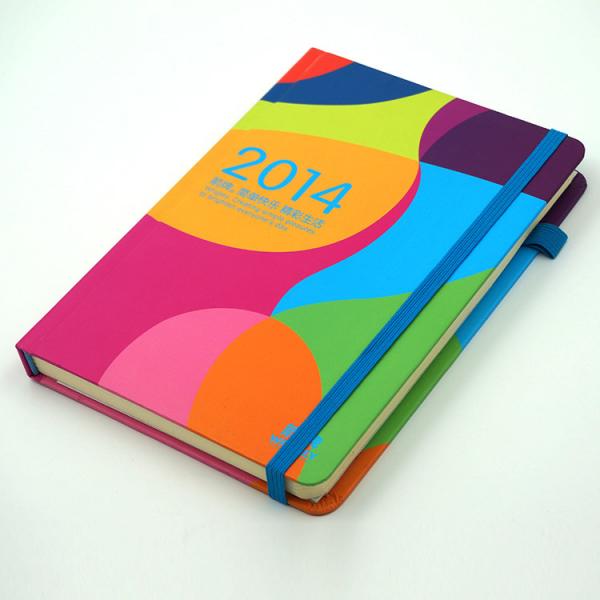 Quality Custom Diary Hardback NoteBook Printing matt lamination With Elastic Closure 220pages for sale