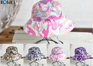 China Camouflage Printing Custom Caps Hats Nylon Fabric Floral Bucket Hat wholesale