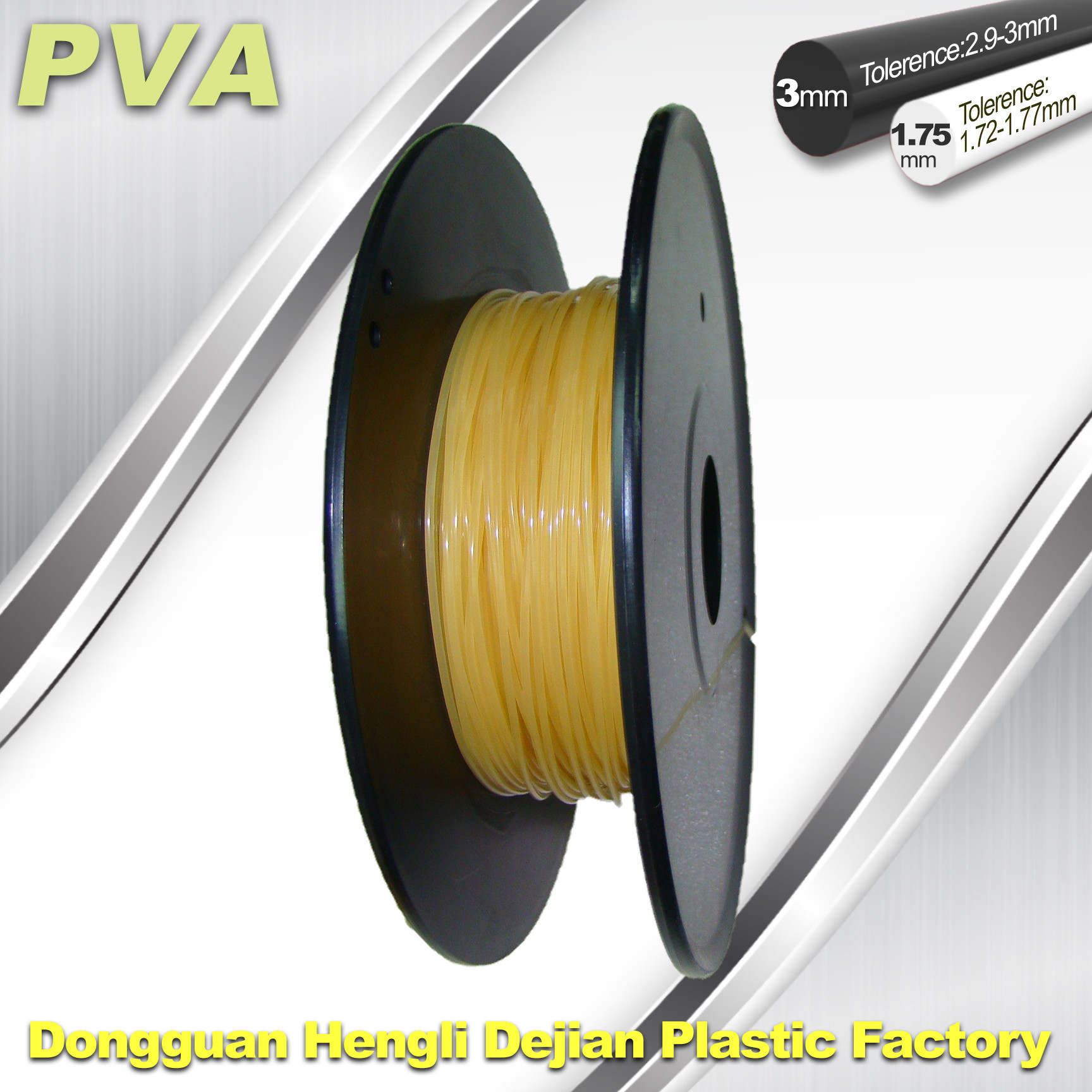 China Water Soluble Support Material PVA 3D Printing Filament 1.75 / 3.0 mm Natural wholesale