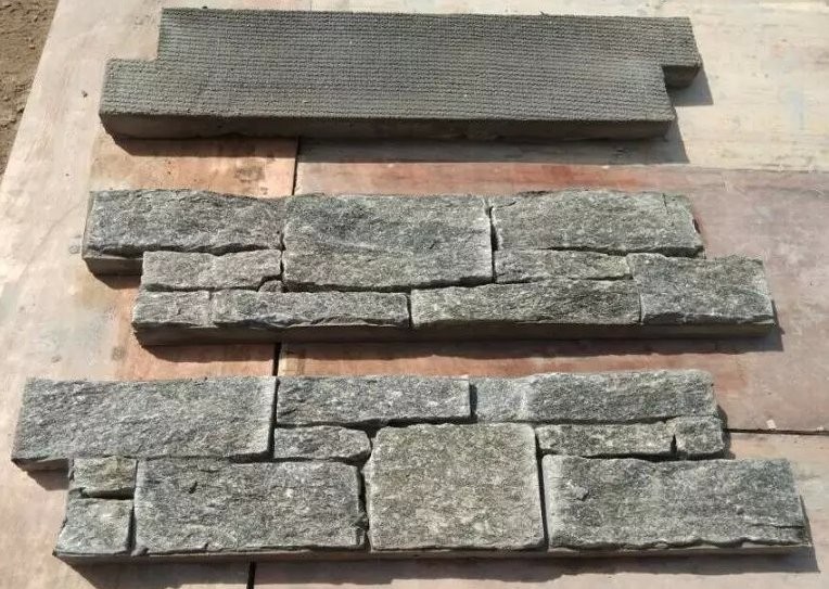 China Cemented Green Quartzite Stacked Stone,Thick Quartzite Culture Stone,Natural Wall Ledgestone wholesale