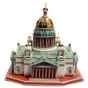 China 3D Paper Puzzle Saint Isaac's Cathedral in Saint-Petesrburg Size 32x27x30 cm wholesale